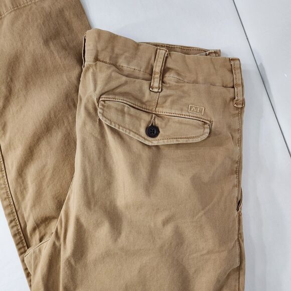 American Eagle Pants Men’s 32x34 Next Level Flex Original Straight Chino Brown - Picture 7 of 11